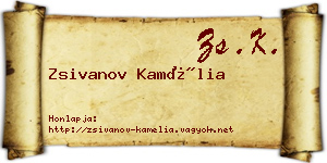 Zsivanov Kamélia névjegykártya